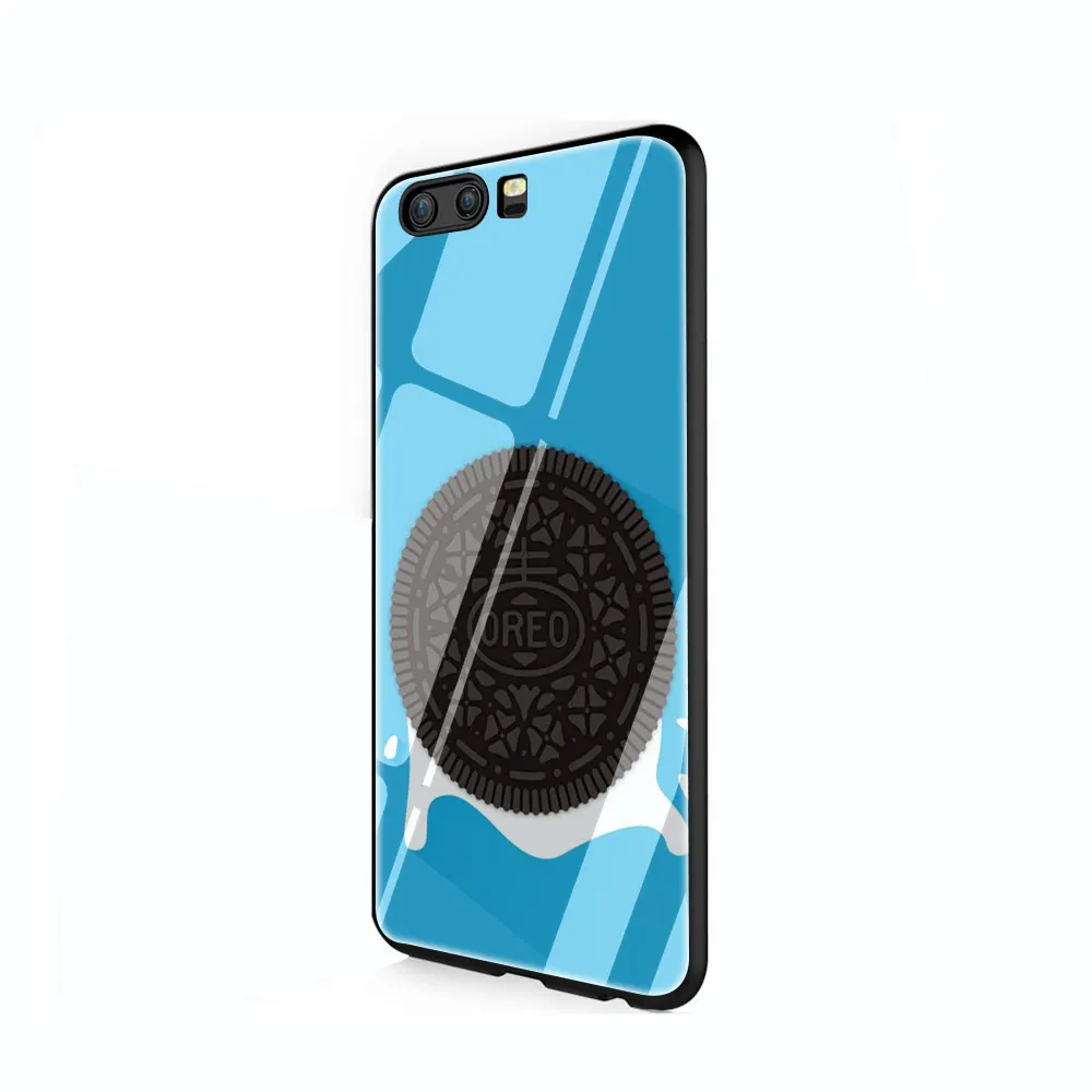 G11 EWAU еда Oreo Закаленное стекло чехол для телефона huawei mate P 10 20 30 Lite Pro Y9 Honor 8X 7A - Цвет: G11