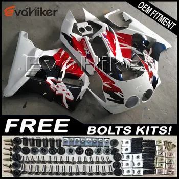 

Custom fairing for CBR400RR NC23 1988 1989 ABS plastic motorcycle panels red white+Gifts