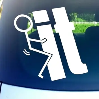 

English Word Figure it Pattern Car Waterproof Sticker Reflective Sheeting Rear Outdoor Decal 3D Styling Window Windshield Q7P8