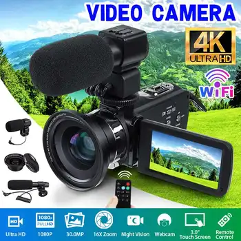 

Vlog Camera 2.7K HD 30MP DV Camcorder Digital Video Camera HDMI Wifi Night Vision 3 Inch LCD Touch Screen 16X Zoom Video Camera