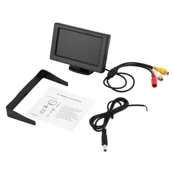 

4.3 Inch TFT LCD Monitor Car Rearview Full Color Display 2-channels Video Inputs Visual Reversing for Car VCD/DVD/GPS/Camera