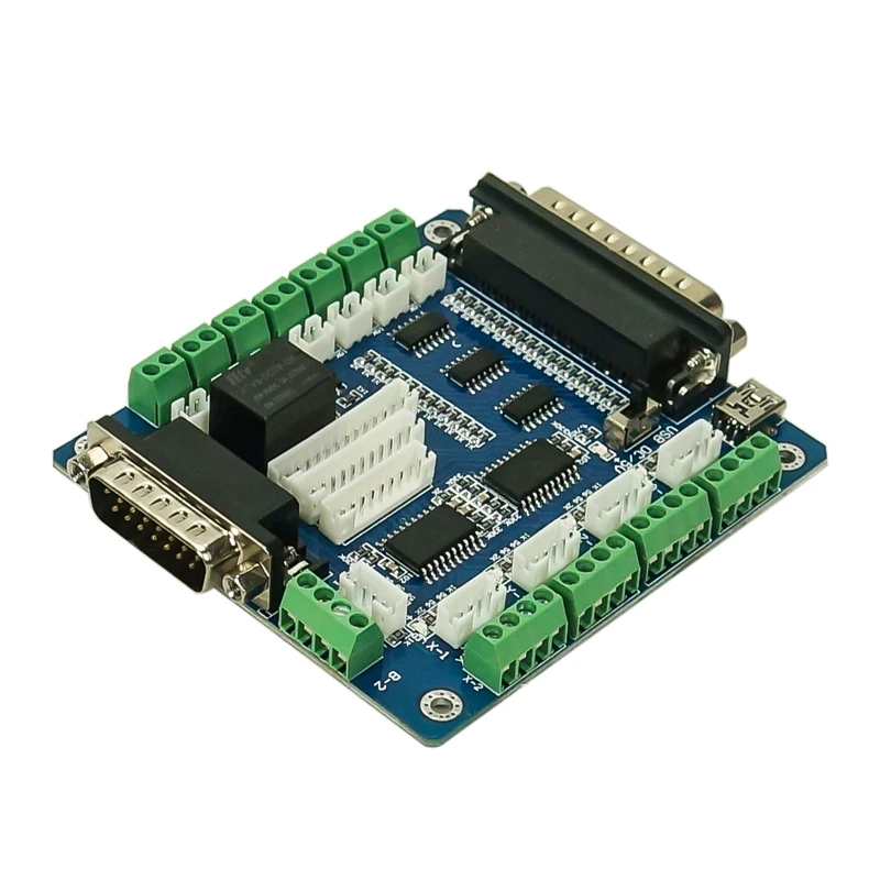 MACH3 CNC 5 axis interface breakout board for stepper motor driver CNC mill_HFUK 