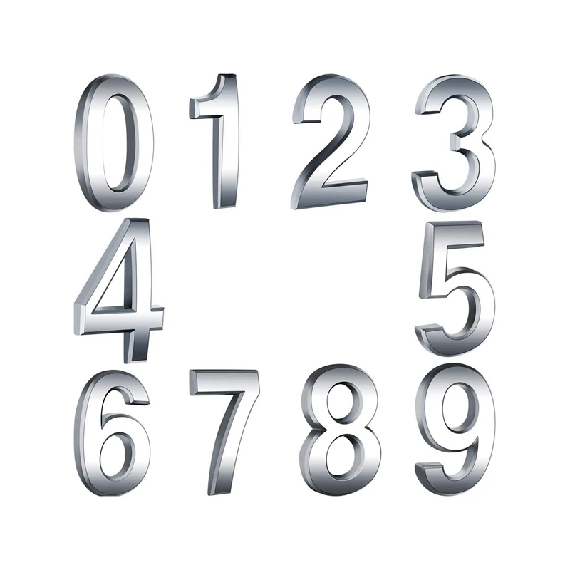 

10 Pieces Self-Adhesive Door House Numbers Mailbox Numbers Street Address Numbers for Residence and Mailbox Signs