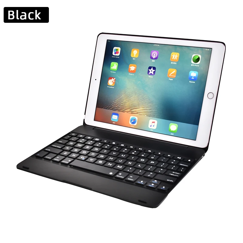 9,7 дюймов Беспроводная Bluetooth клавиатура чехол, защитный iPad чехол стенд и беспроводная клавиатура с/аккумуляторная батарея для iPad - Цвет: Olive