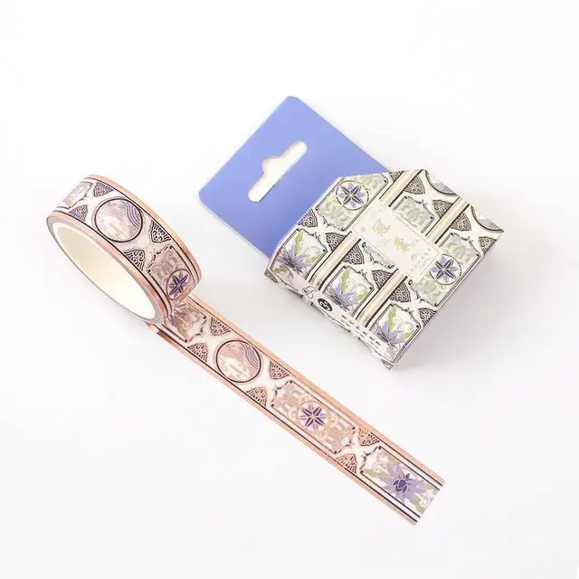 3M Bamboo Crane Bronzing Серия васи лента DIY планировщик Маскировочная лента клейкие наклейки с лентами Декоративные Канцелярские Ленты - Цвет: B