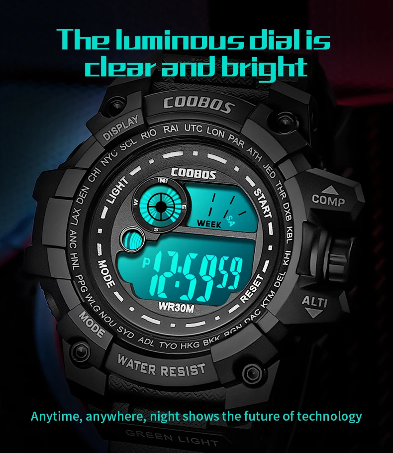 Top Sport Watches Mens 2022 Luxury Multifunction Luminous Men Digital Watch Military Waterproof Clock Gift New Reloj Para Hombre