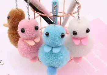 

fluff rabbit pendant design gel pen cute cartoon stationery prize gift kawaii student pen sign pen black neutral pen 20pc/lot