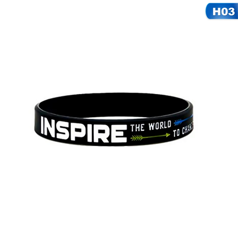 1 шт. Dream Inspire Create Believe вдохновляющие браслеты мотивационные сообщения силиконовые браслеты дамские размеры праздничные ювелирные изделия - Окраска металла: BL4237H03