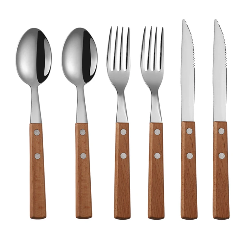 TablewellwareSilverwareTablewareForkSpoonKnifeSet6pcsCutlery