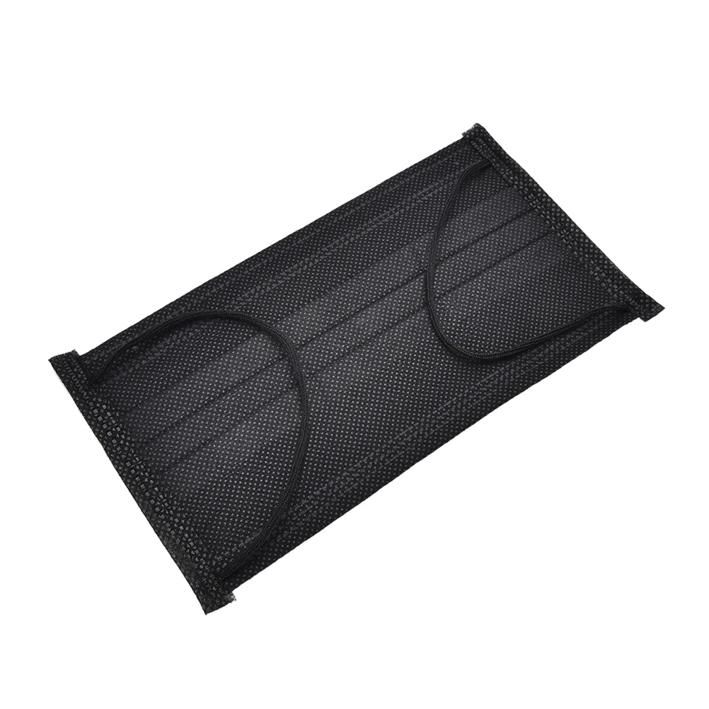 10pcs/Pack 4 layer Black Mouth Mask Sunscreen Disposable Mask Anti Dust Activated Carbon Filter Anti Fog Respirator Mouth Mask