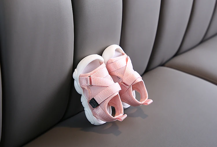 Summer Toddler Sandals Baby Girl Shoes Solid Color Net Cloth Breathable Boys Sneakers Kids Infant Sport Girls Sandals SYJ035