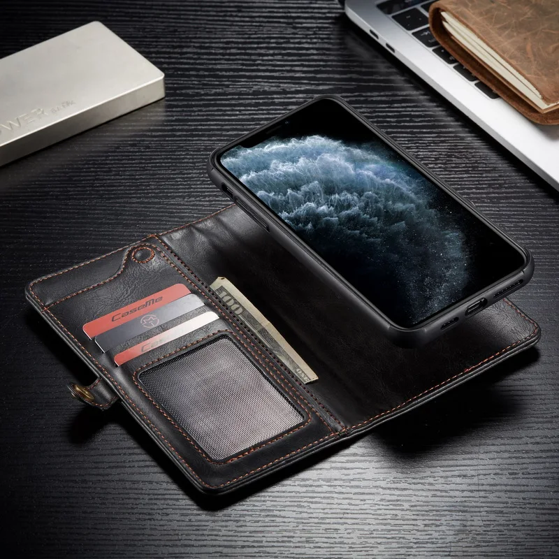 YISHANGOU кожаный чехол для iPhone 11 Pro Max X XS MAX XR 10 8 7 6 6 6S Plus съемный кожаный бумажник флип-чехол с отделением для карт