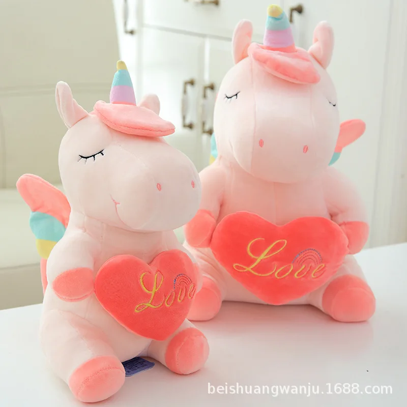 

Dorset Dudu Holding Heart Unicorn Doll Online Celebrity Plush Toys Pillow Doll Hot Selling Doll Creative Gift
