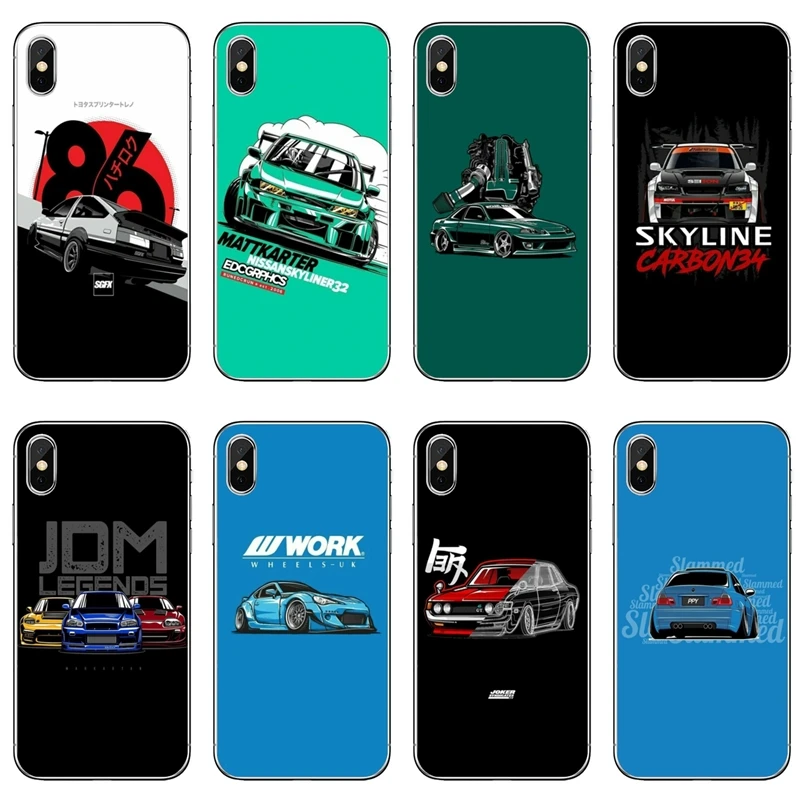 Прозрачный чехол для телефона модный Дрифт-кар Auto JDM Xiaomi Redmi Note 7 6 6A 5A 4 4A 3 pro S2 5 plus 4x