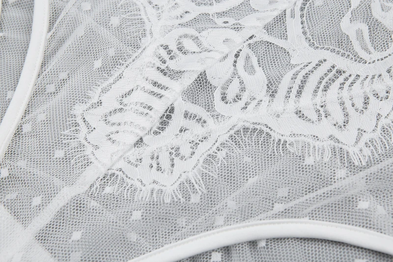 White Lace Bodysuit Sexy One Piece See Through Mesh Jumpsuit Sheer Long Sleeve Body Suits Overalls for Women Outfits 2019 Hot (6)