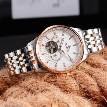 

Swiss GLANDU lattice waves are mechanical watch steel strip LvKong the man fully automatic tourbillon watch business