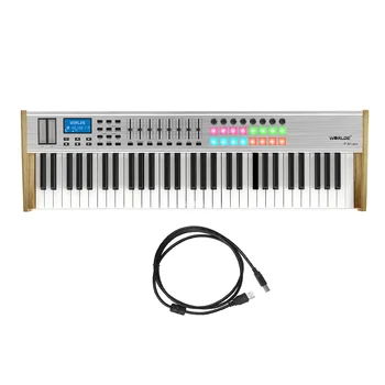 Kaufen WORLDE P-61 Pro 61-Key USB MIDI Tastatur Controller LCD Display Mit 61 Semi-gewichteten Tasten 16 RGB Backlit Trigger Pads
