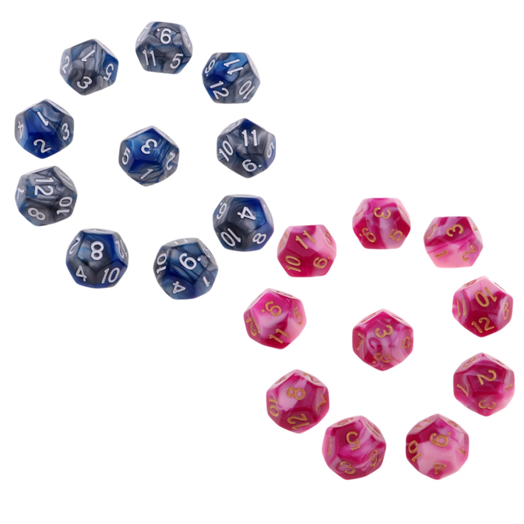 Многогранные кости D12 для D& D RPG MTC настольная игра набор из 20