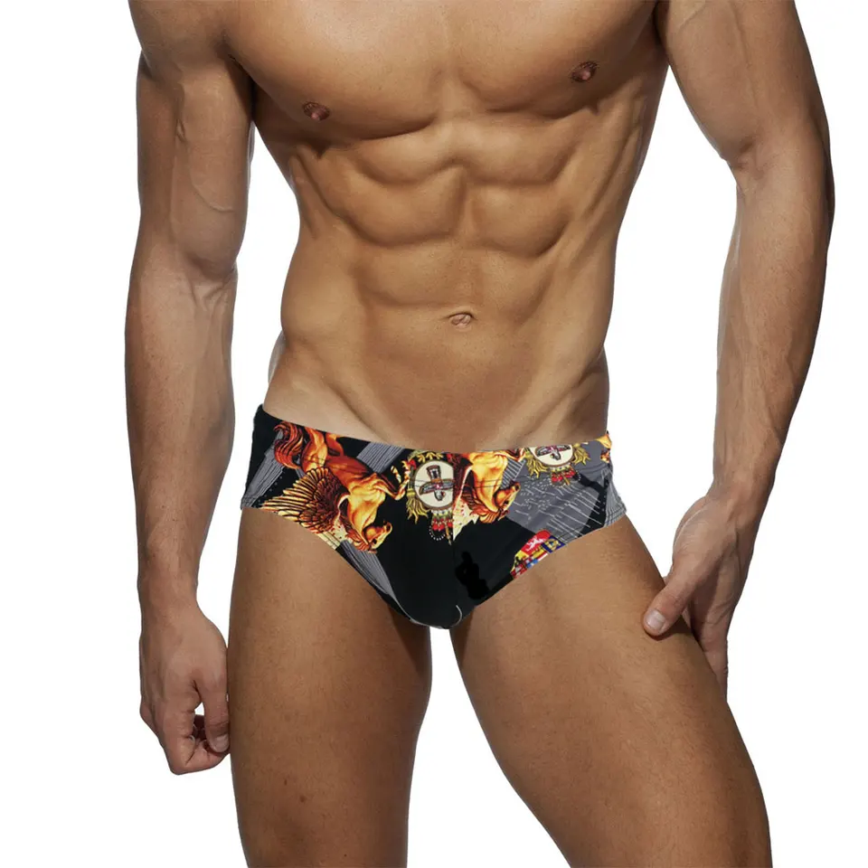 black swim brief mens
