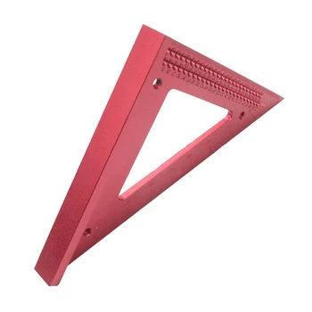 

Ruler Aluminum Alloy Scribing Woodworking Metric Gauges Quick Read Measuring Tool Triangle Line Handheld Hole Home Positioning