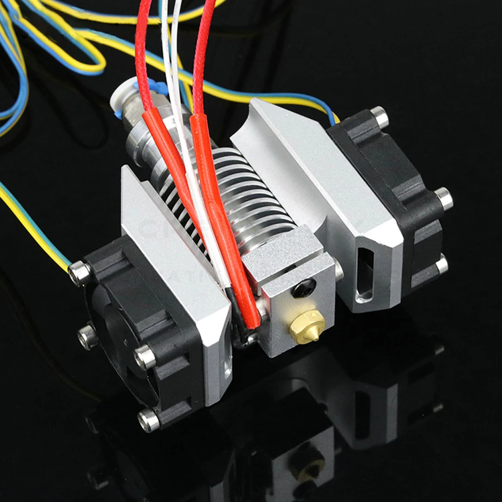 

Новый V6 металлические Hotend комплект печатающей головки с супер вентилятор охлаждения канал + V6 круговой теплоотвод + 3010 охлаждающими вентиляторами Undate для Titan UM2