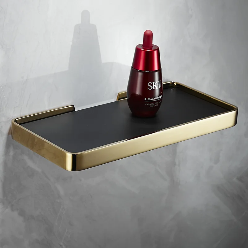 Bathroom Shelf Bath Shower Shelf Brushed Gold Bathroom Corner Shelf