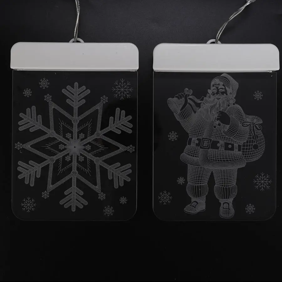 Solar USB LED 3D Santa Claus/Snowflake/Snowman/Christmas Tree/LED Ice Bar Lamp Decoration Night String Light for Christmas