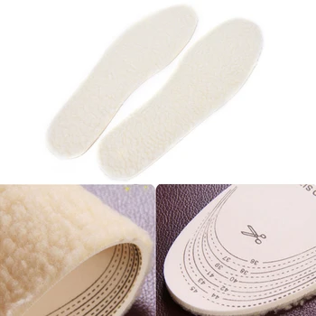 

1 Pair Unisex Winter Wool Warm Heated Insoles Thermal Thickened Warm Keeping Shoes Pad For Men And Women