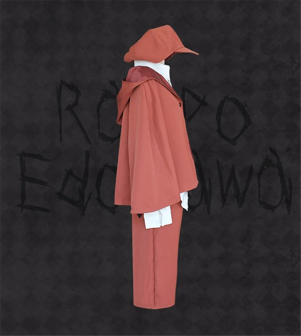 Anime Bungo Stray Dogs Detective Ranpo Edogawa Cosplay Costumes Cloak+ shirt+ vest+ tie+ hat+ pants+ white socks Uniform