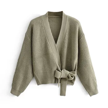 

WOMEN'S DressAutumn And Winter New Style Open Front Long Sleeve Knitted Sweater Coat