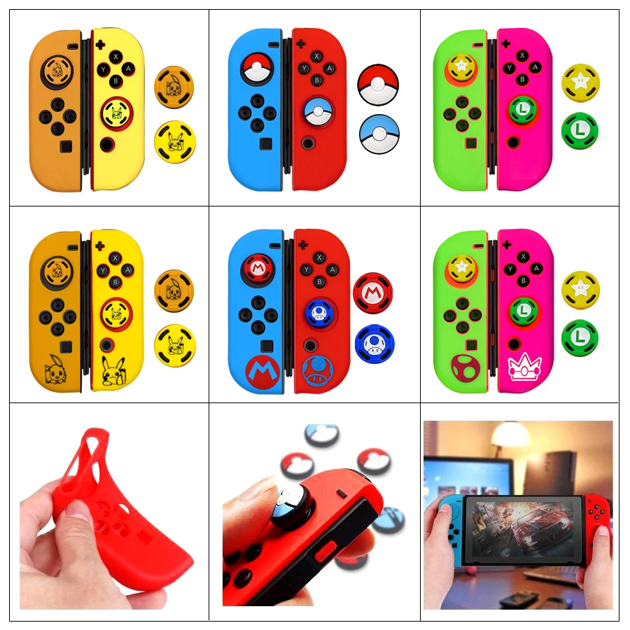 4-1 Joycon защитный чехол Joy Cons Grip гелевый защитный переключатель Joy Con контроллеры силиконовый Противоскользящий чехол Joycons