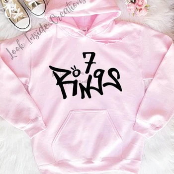 

Ariana Grande Hoodies Women 7 Rings Aesthetic Pullover Thank U Next Hoodie Full Sleeve Crewneck Streetwear Clothing Dropshipping