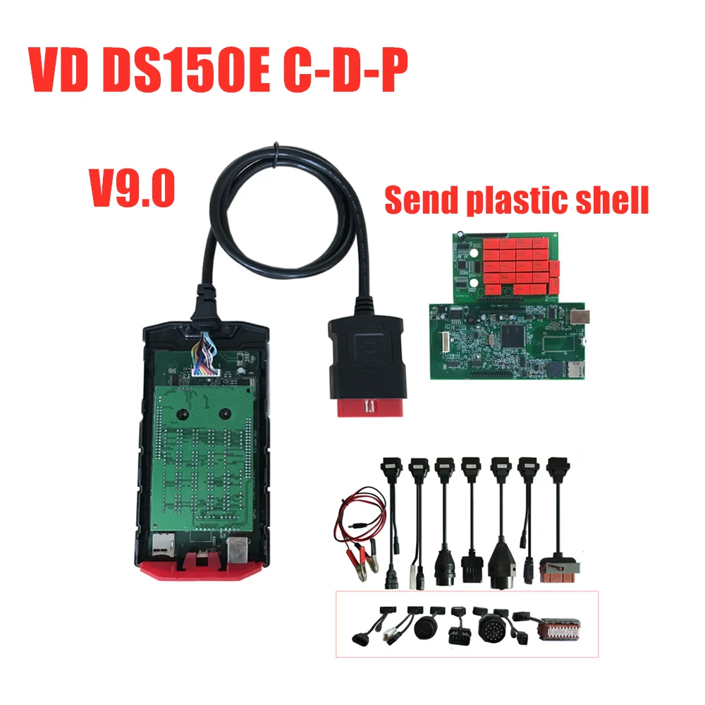 Лучшая цена! V9.0 зеленая плата с Bluetooth 2015R3 keygen Obd сканер VD DS150E C-D-P для delphis автомобиль грузовик obd2 диагностический инструмент - Цвет: without bluetooth