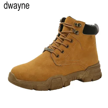 

leather Men boots Winter ankle boots fashion shoes Lace Up Shoes For men high quality Vintage Mens shoes winter boots