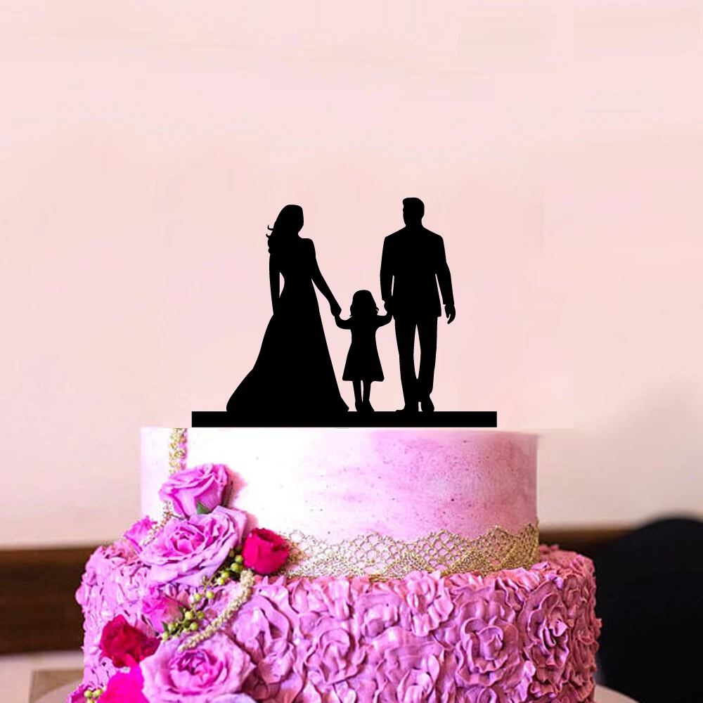 Family Style Cake Topper Wedding Party Family Party Anniversary Bridal Shower Decorations Kids Gift cake decor Rustic Wedding (7)