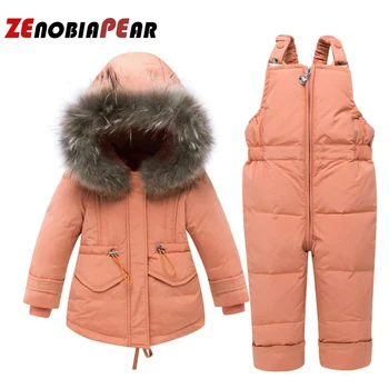 

Baby Clothing Sets Newborn Winter Autumn White Duck Down 0-24 Monthes Warm Dirtyproof Windproof Girls Jacket baby Training suit