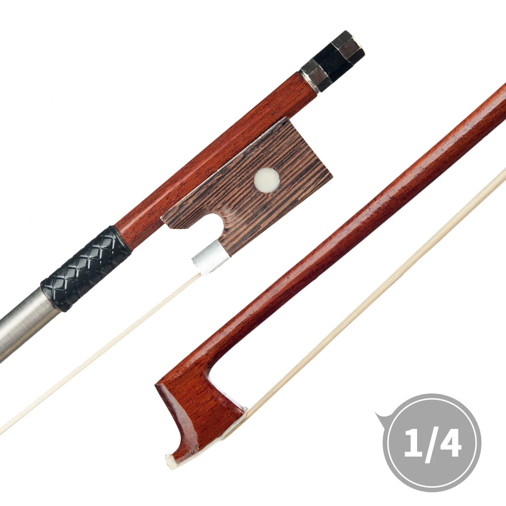 

1/4 Size Violin / Fiddle Bow Student Bow Brazilwood Bow White Horsehair Bow Beginner Use