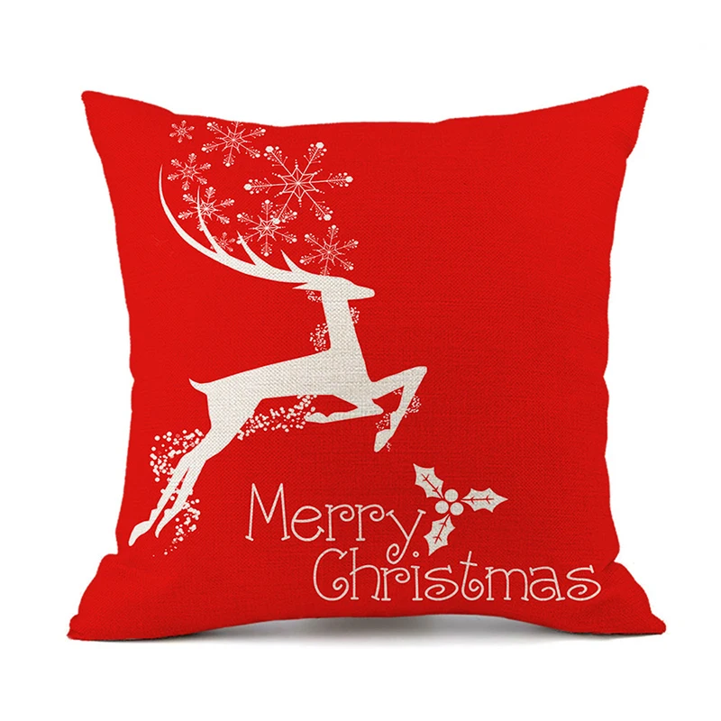 

Cartoon Christmas Pillow Case for Home Decor High Quality Cotton linen Decorative Pillow Covers Sofa Cushion Pillowcase