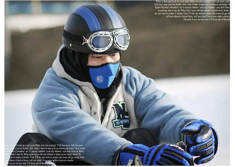 Защита от пыли для мотоциклиста, теплая маска на половину лица, чехол для спорта на открытом воздухе, велоспорта, лыжного спорта, зимняя теплая ветрозащитная защитная маска для лица с капюшоном