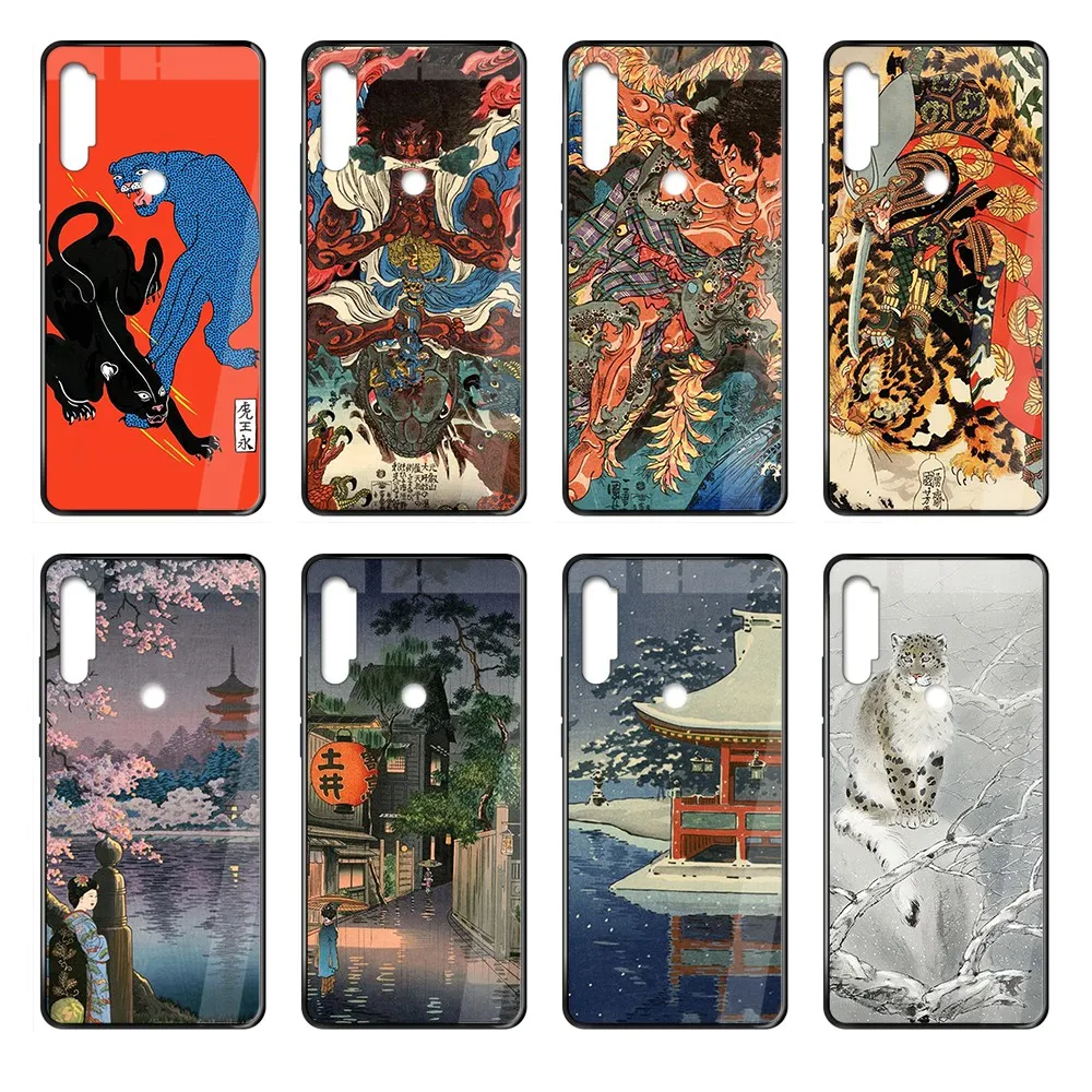 ukiyo e yokai japanese art soft cover bumper black Phone case hull For Xiaomi Redmi Note S2 4 5 6 7 8 K20 A S X Plus Pro | Мобильные