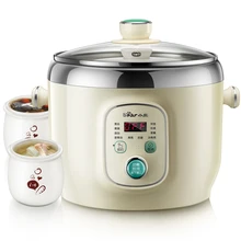 Внутренняя нержавеющая сталь 220V автоматическая электрическая многофункциональная кастрюля для тушение машина ЕС/AU/UK высокого качества медведь бренд Мульти плита