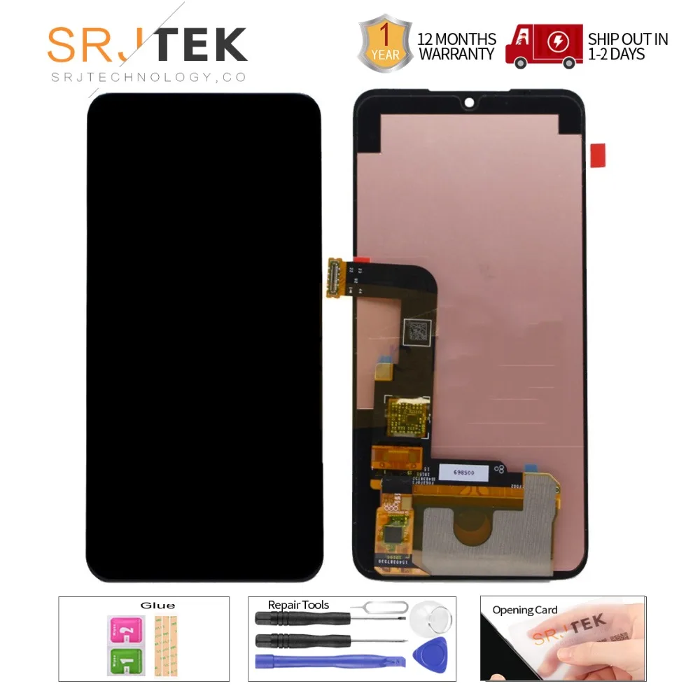 6,4 ''для LG G8X ThinQ ЖК-дисплей с сенсорным экраном дигитайзер Замена с отпечатком пальца для LG G8X ЖК-дисплей