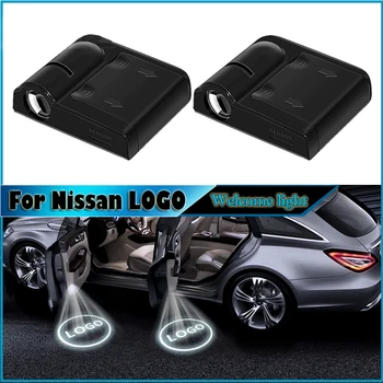 

2pcs Car Accessories Wireless LED Auto Car Door Welcome Logo Light Laser Projector Ghost Lamp For Nismo Car Styling