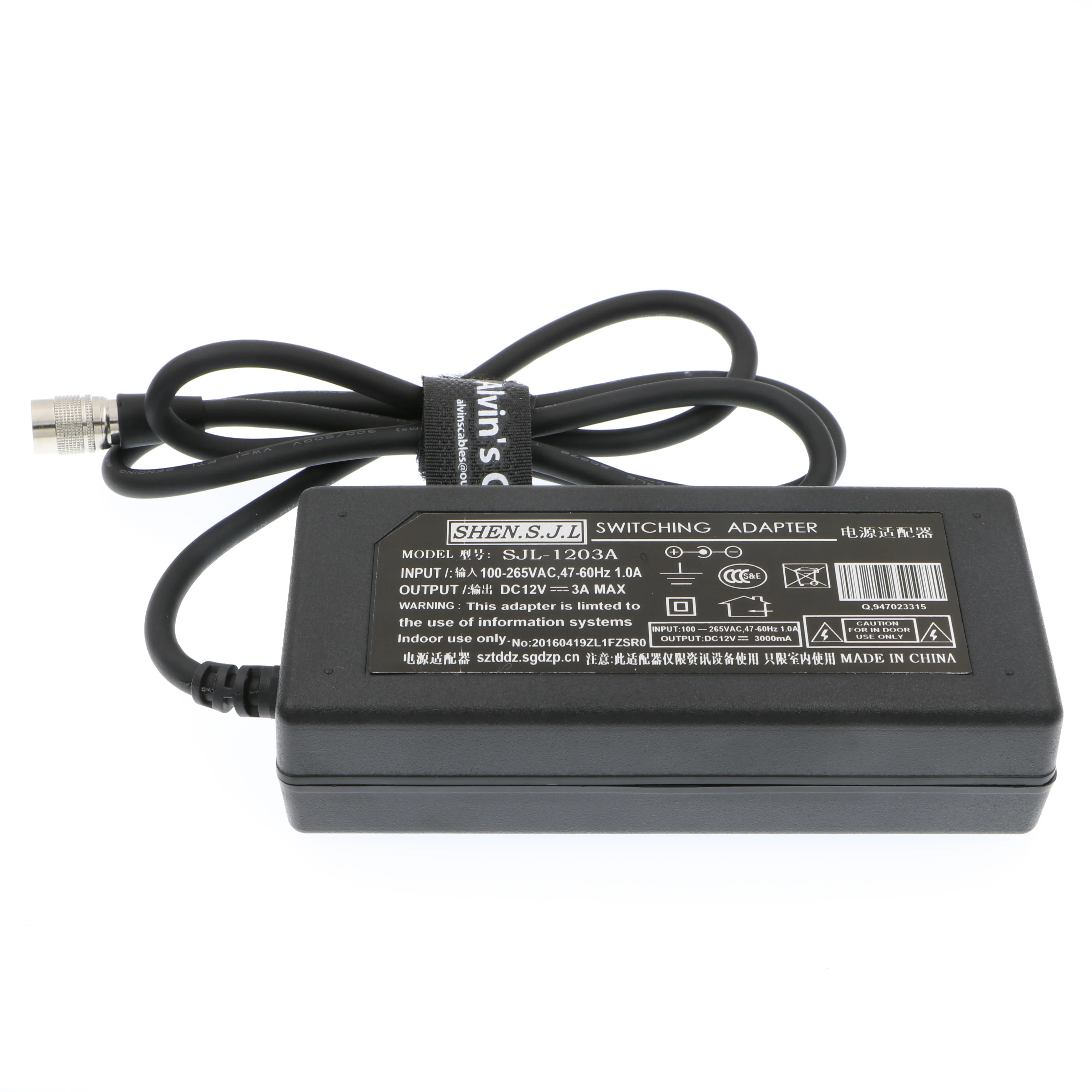 12V 3A Sound Devices ZAXCOM Hirose 4 pin Female Power Adapter for dvf l700 Monitor