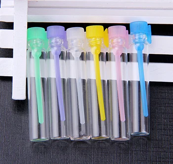 

2000Pcs Mini 1ml Perfume Bottle Empty Clear Glass Test Tube Smelling Bottle Sample Vial Aromatherapy Canister Portable Container