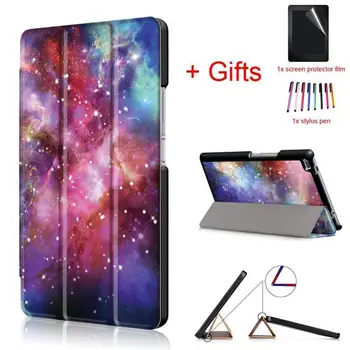 

PU Leather Cover Case for Lenovo Tab4 Tab 4 8 TB-8504x TB-8504F TB-8504N TB-8504 8inch Tablet Funda Flip Magnet Case +Film+Pen