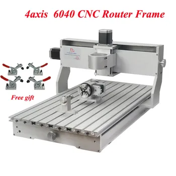 

6040 CNC Router Frame Drilling and Milling 4axis Engraver Machine With Spindle motor 1605 ball screw