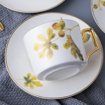 

Nordic Ceramic Coffee Cup Ceramic Set Simple Rose Gold Tea Cup Japanese Tea Cups Bone China Vintage Tea Cups And Saucers II50BYD