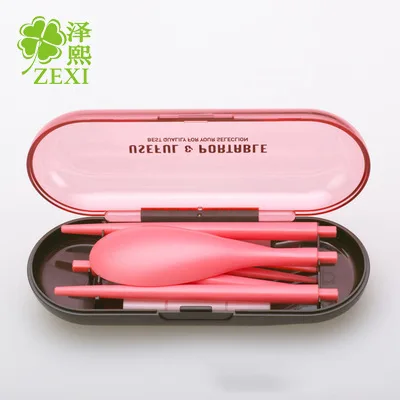 T8038 Portable Tableware Outdoor Supplies Tableware Set Foldable Spoon Fork Chopsticks Three-Piece Set
