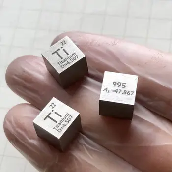 

High Purity 99.5 Pure Titanium Ti Carved Element Periodic Table 10mm Cube